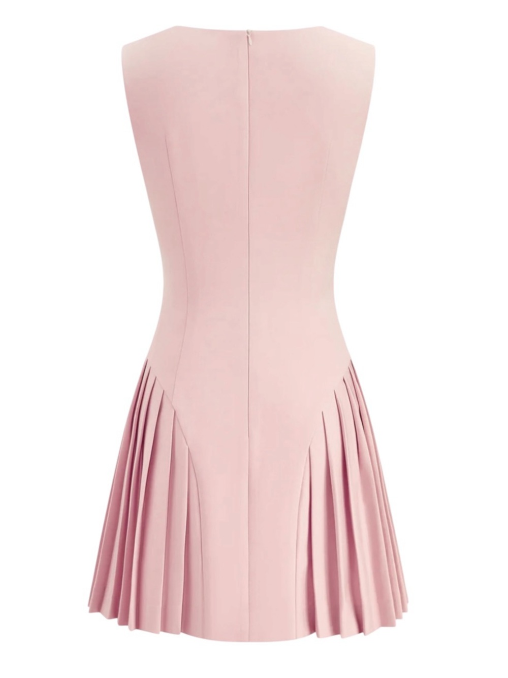 Commense Pink Sleeveless Pleated Mini Dress Small NWT - Picture 3 of 9